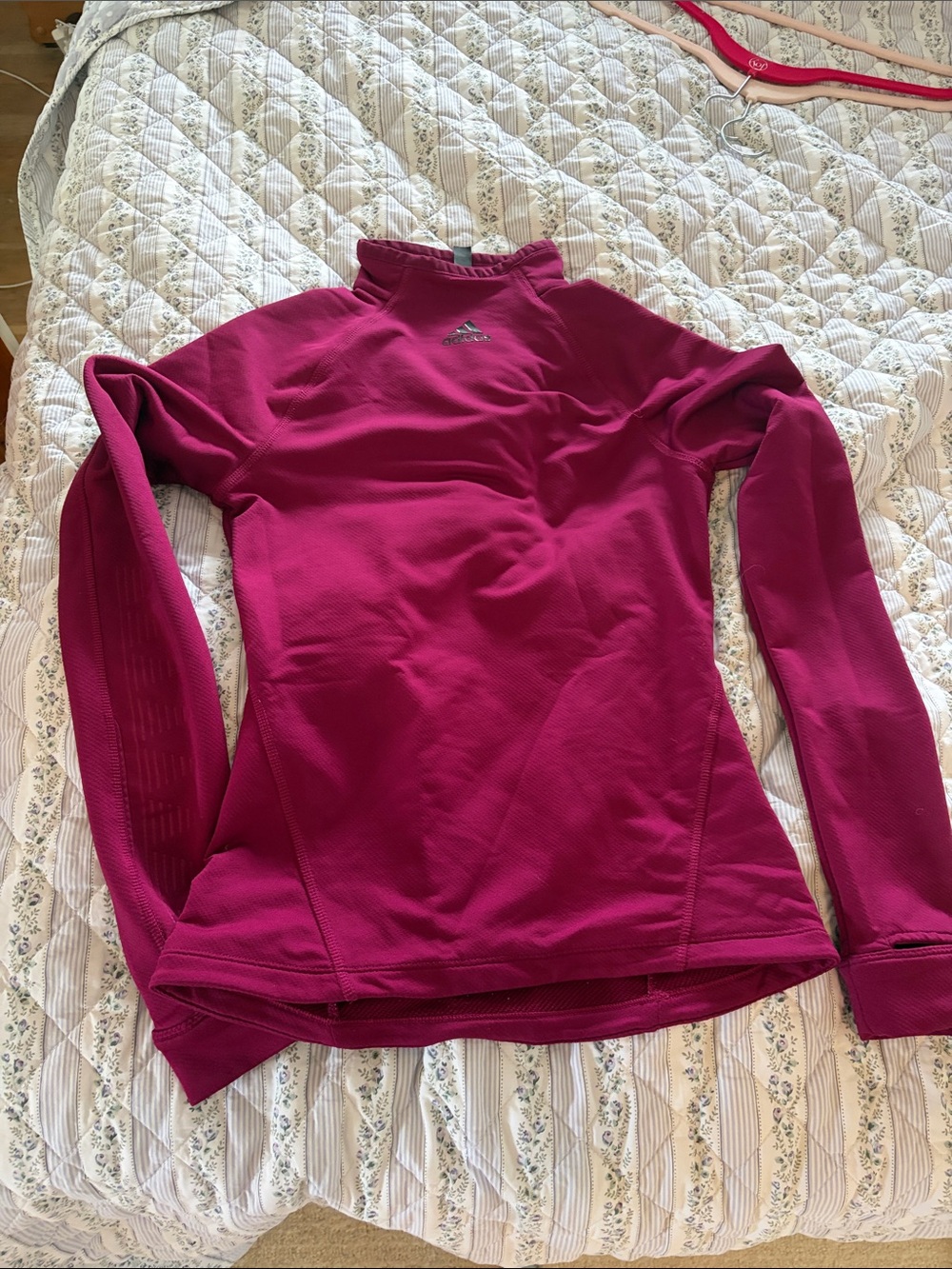 adidas Women's Magenta Long-Sleeve Performance Top! Cold.rdy